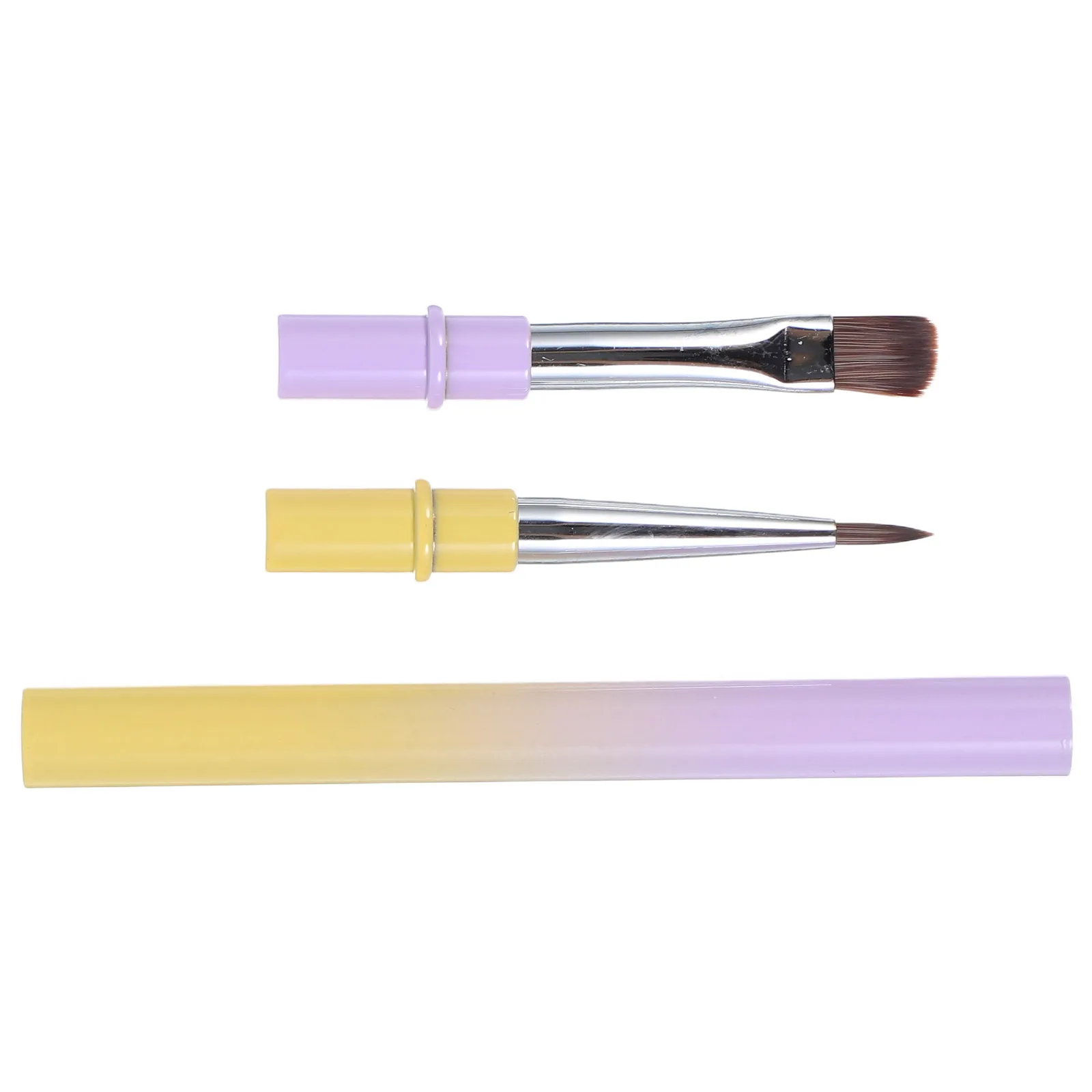 

Double Head Brush for Nail Precision Pen Tool Gradient Plaid Design Durable Material Versatile Application Hard Gel Clean up