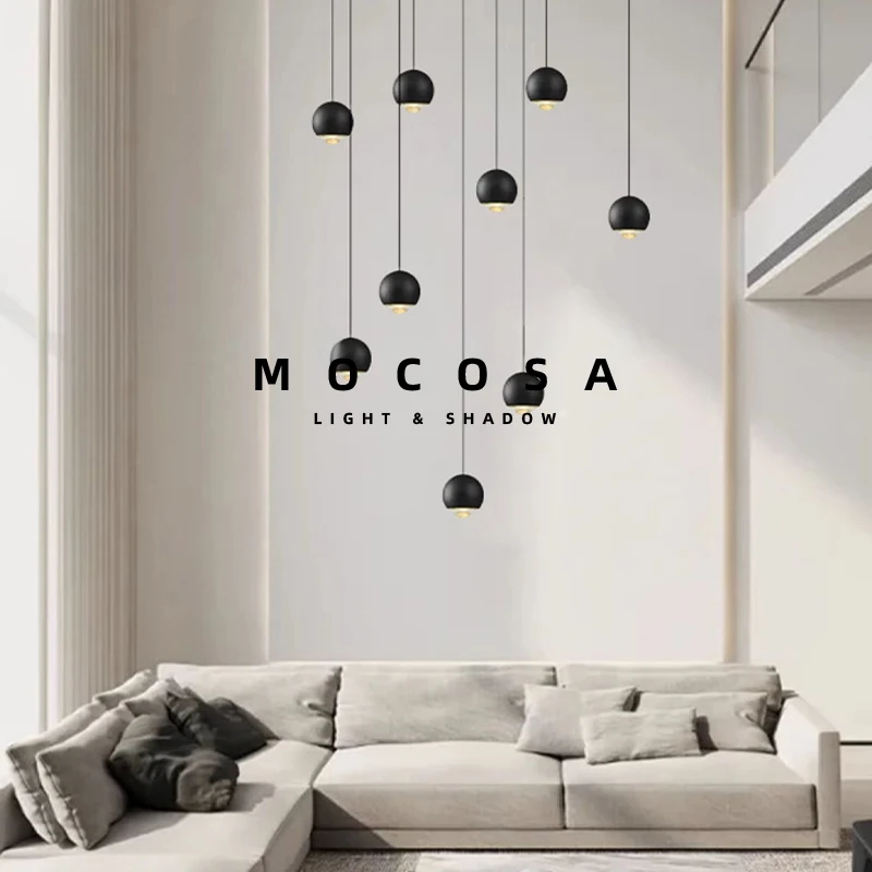 

Indoor Ceiling Chandelier Modern Decorative Lighting Duplex House Penthouse Hanging Lamps Living Room Staircase Pendant Lights