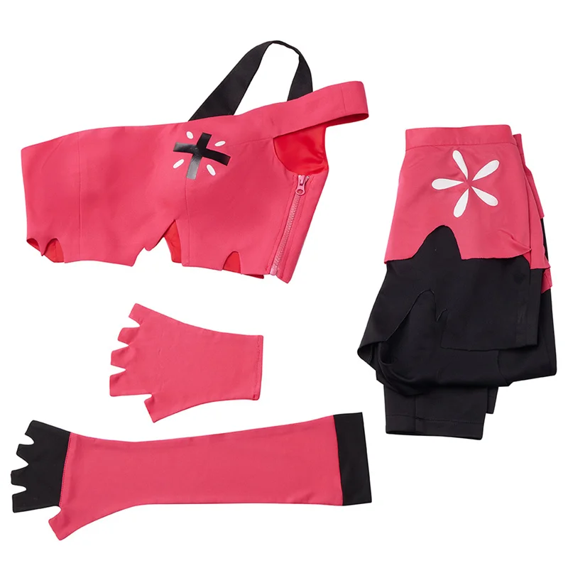 อะนิเมะ Hazbin Cherri ระเบิดโรงแรมคอสเพลย์เครื่องแต่งกายชุดสีชมพูฮาโลวีน Carnival คริสต์มาสชุดคอสเพลย์