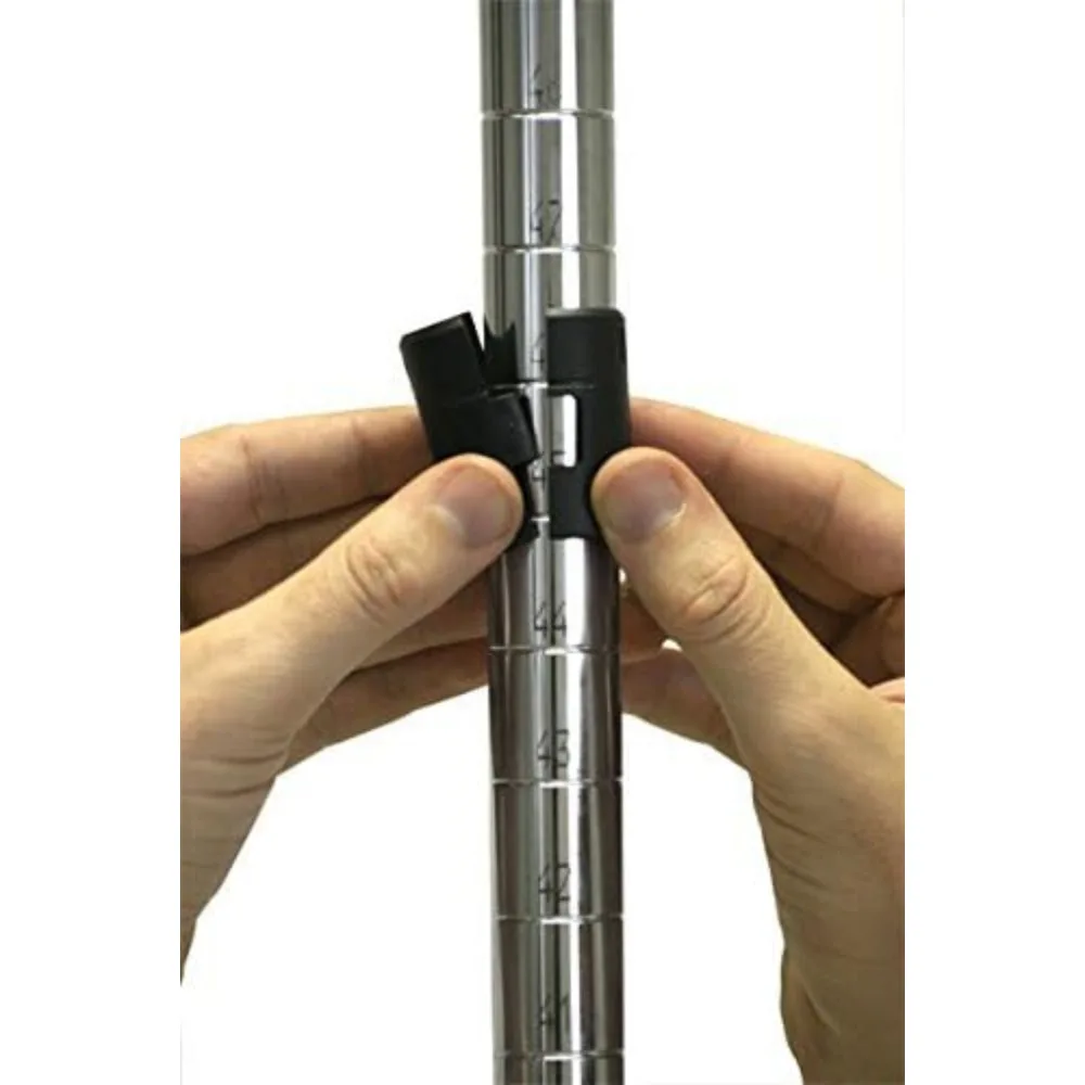 3段クロームスターターシェルフユニット、奥行き12インチ、幅30インチ、高さ74インチ、頑丈で省スペースな収納ソリューション