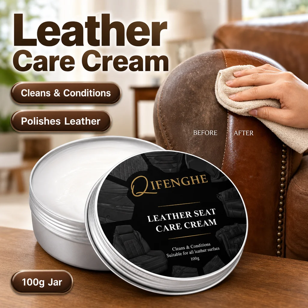 Leather Care Cream Clean Condition Polish Restore Faded Surfaces Nourish Protect Furniture & Car Seats
