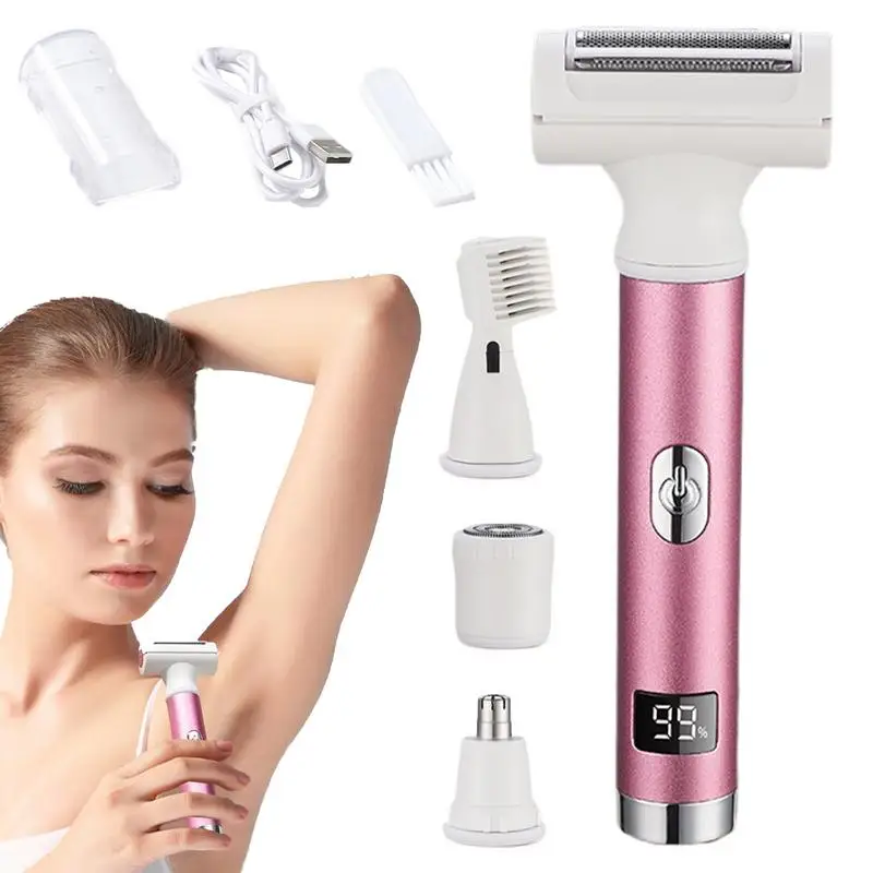 Electric Shaver Rechargeable Electric Razor Hair Removal Device LED Display Cordless Ladies Razor Body Trimmer For Adults Women