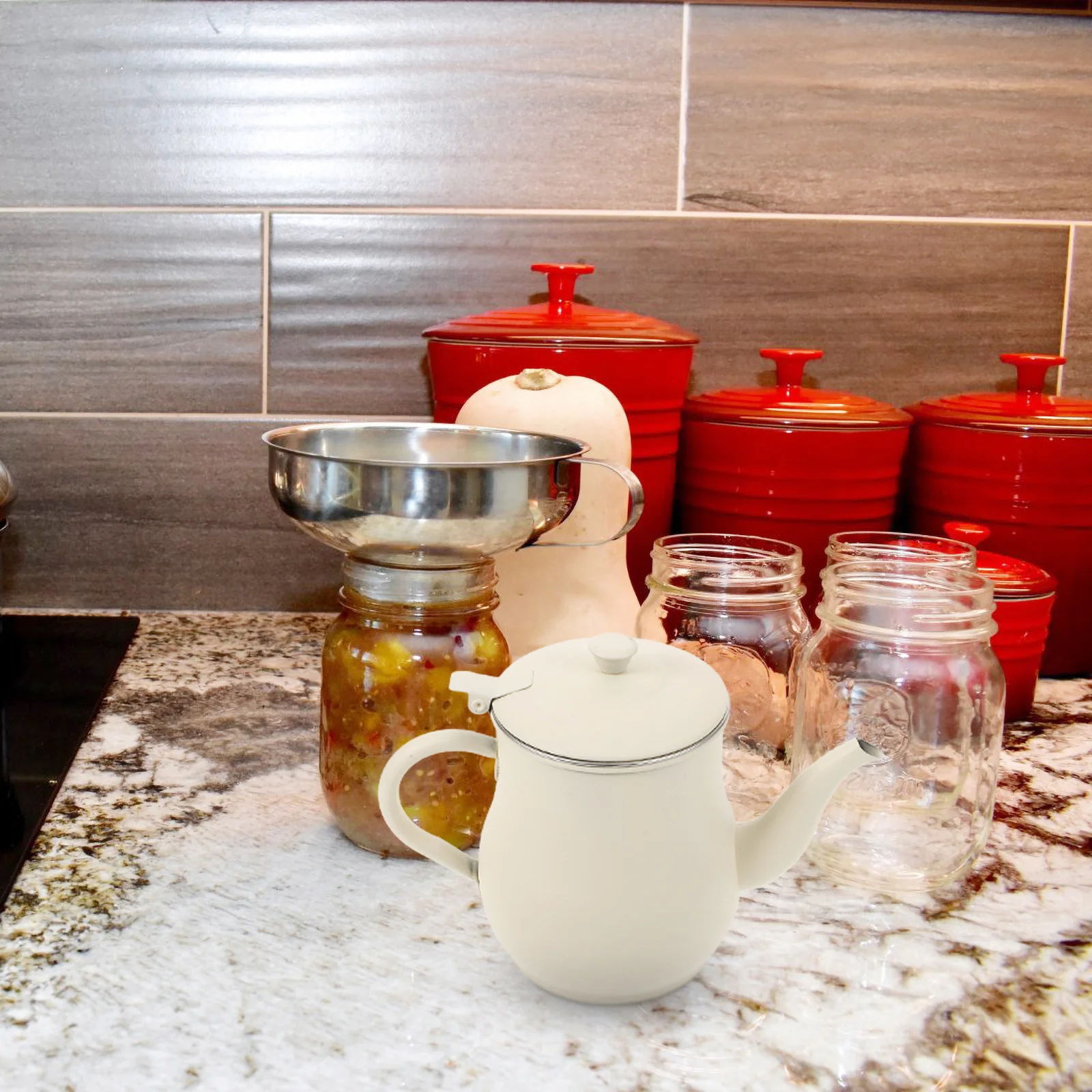 

Stainless Steel Pot With Fine Mesh Strainer For Kitchen Grease Storage Container Cooking Oil Filtration Tool Grease Can