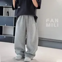 Autumn Winter Loose Wide Leg Trousers Children's Clothing Boys' Long Pants Comfortable Casual Middle Big Kids Fashion