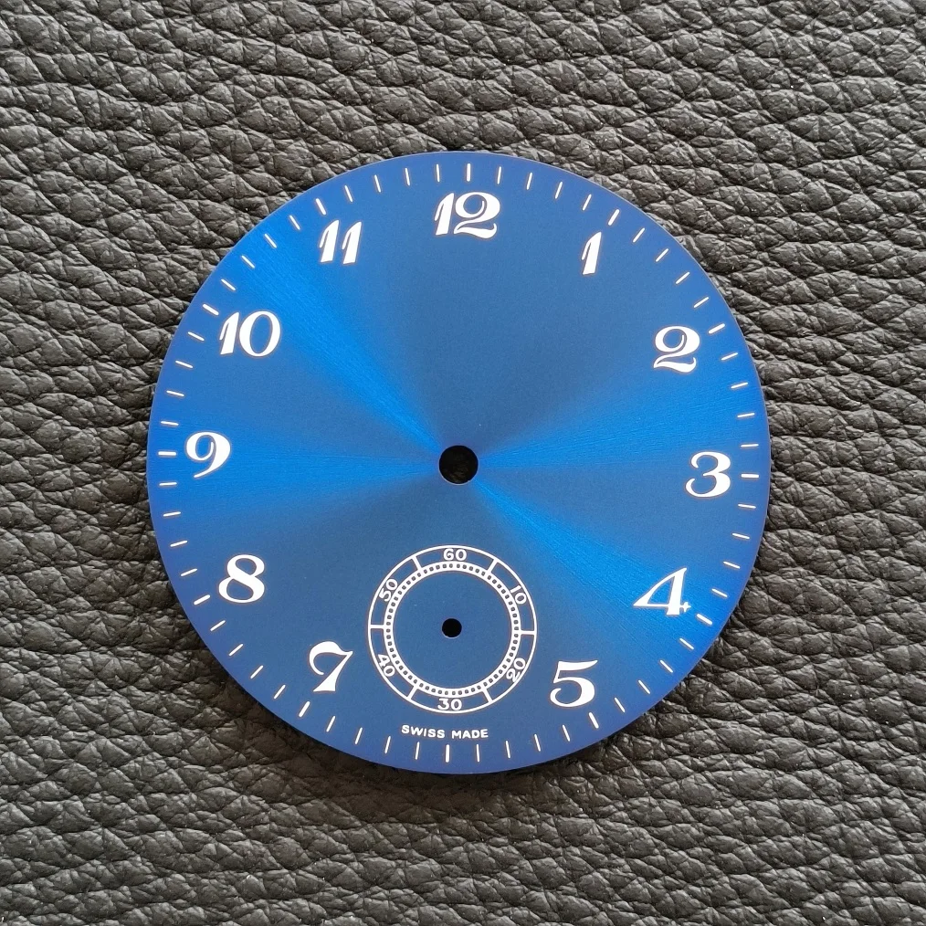 

Watch dial diameter 38.9mm blue dial Thickness 0.4mm second hand is at 6 o 'clock Fits ETA64978 ST3621 movement