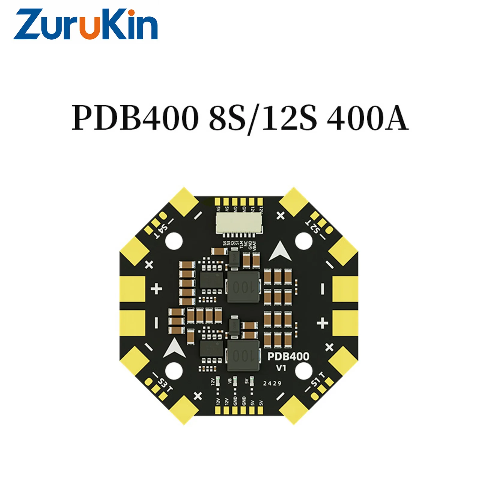 PDB400 400A High Current PDB 4-12S Lipo Power Distribution Board with Ammeter Telemetry for RC Agricultural Spray Drone