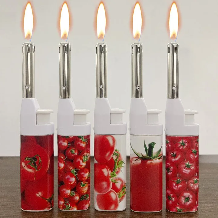 5 قطعة ولاعة لهب مفتوحة تمديد الشاعل القطب الطويل دائم موقد غاز ولاعات إلكترونية اكسسوارات السجائر التدخين (لا غاز)