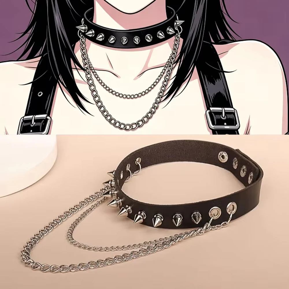 Anime Oosaki NANA Cosplay Necklace Gothic Punk Chain Necklace Neck Strap Cosplay Halloween Jewelry Accessories