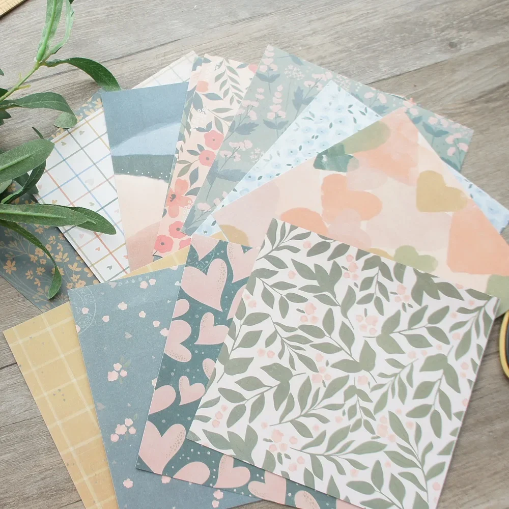 

24 Sheets DIY 12 Style 15.2*15.2cm Spring Is Coming Field Flower Theme Craft Paper Scrapbooking Creative Handmade Gift Use