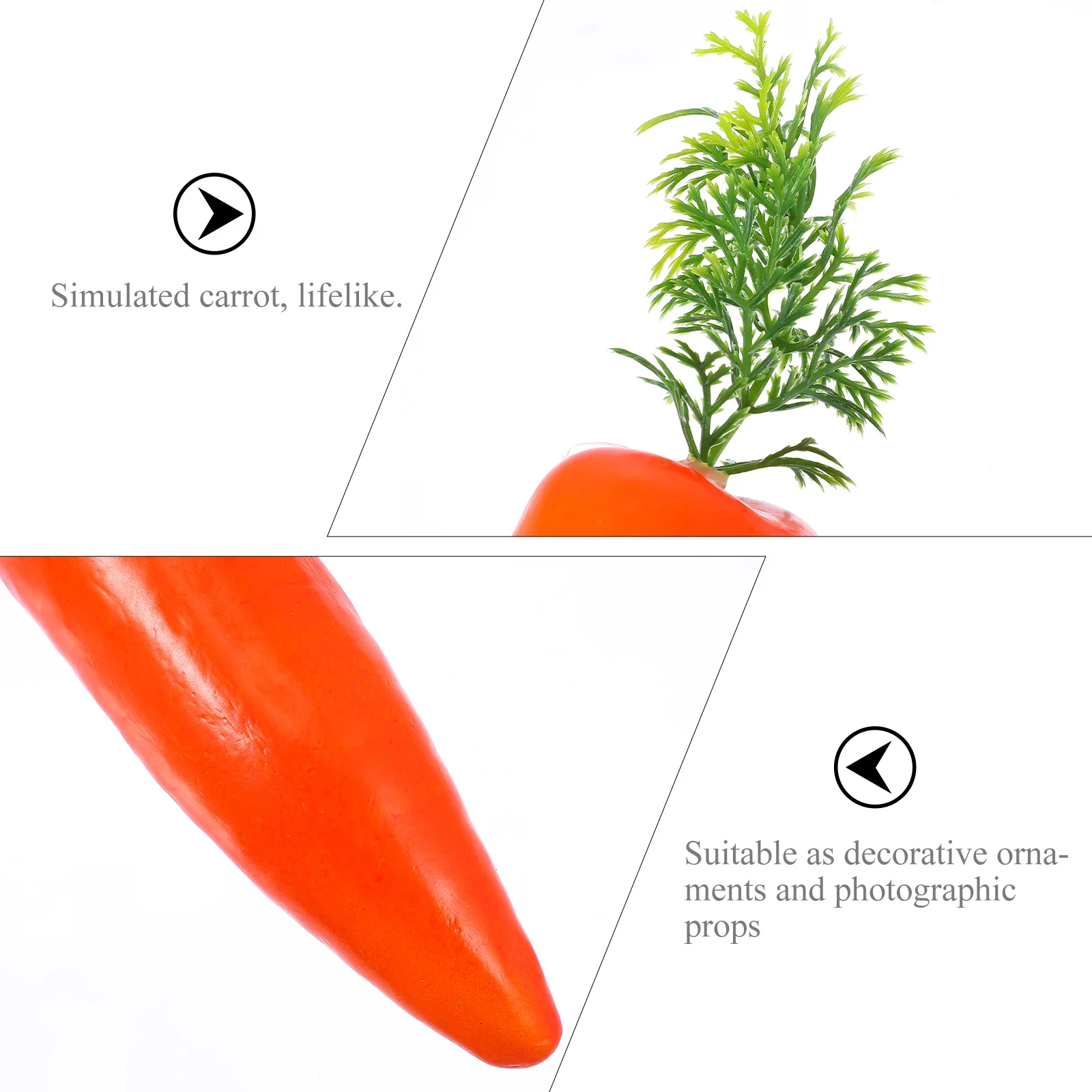 

3Pcs Artificial Foams Carrot Easter Decor Simulation Carrots Ornaments for DIY Hanging Decor Preschool Education Use