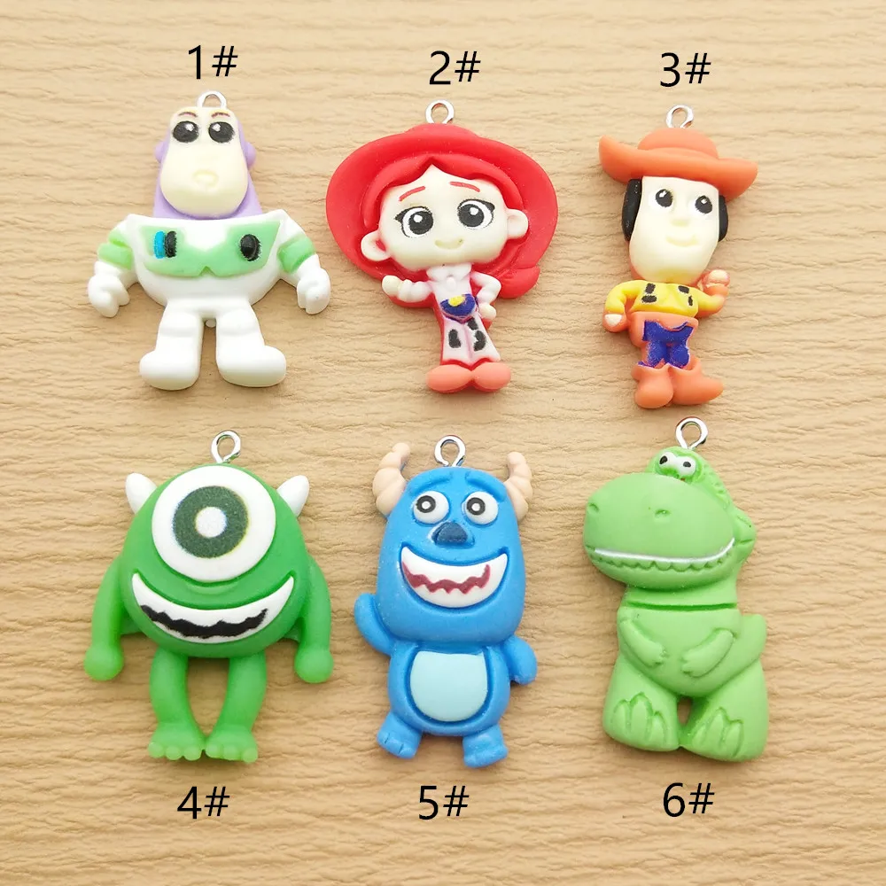 10pcs Resin Cartoon Anime Charm for Jewelry Making Earring Necklace Bracelet Pendant Phone Diy Accessories Craft Supplies