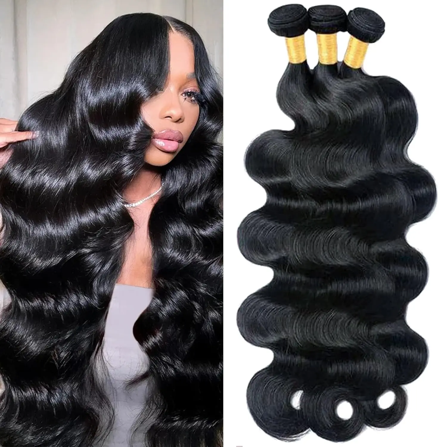 

Пучки человеческих волос объемной волны, 100% бразильские необработанные человеческие волосы 1/3/4, пучки для женщин, толстые пучки человеческих волос 12А для женщин