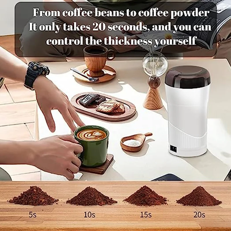 Elektryczny młynek do kawy waniliowej, wielofunkcyjny młynek do ziarna kawy orzechów ziarna orzeszków ziemnych (wtyczka)