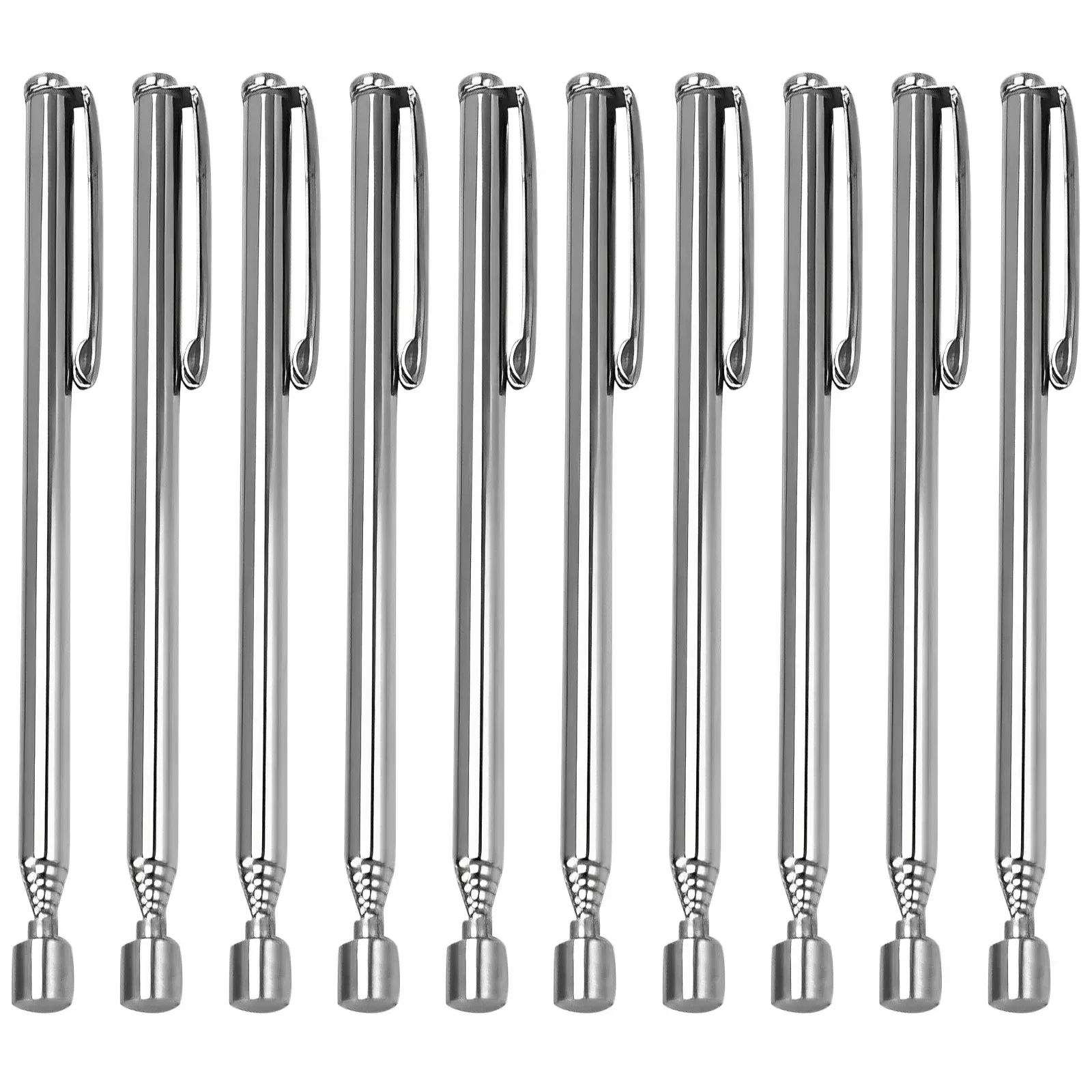 10Pcs Magnetic Pickup Tool Telescoping Magnetic Grabber Tools with Pocket Clip Metal Extendable Magnet Stick Reacher Tools