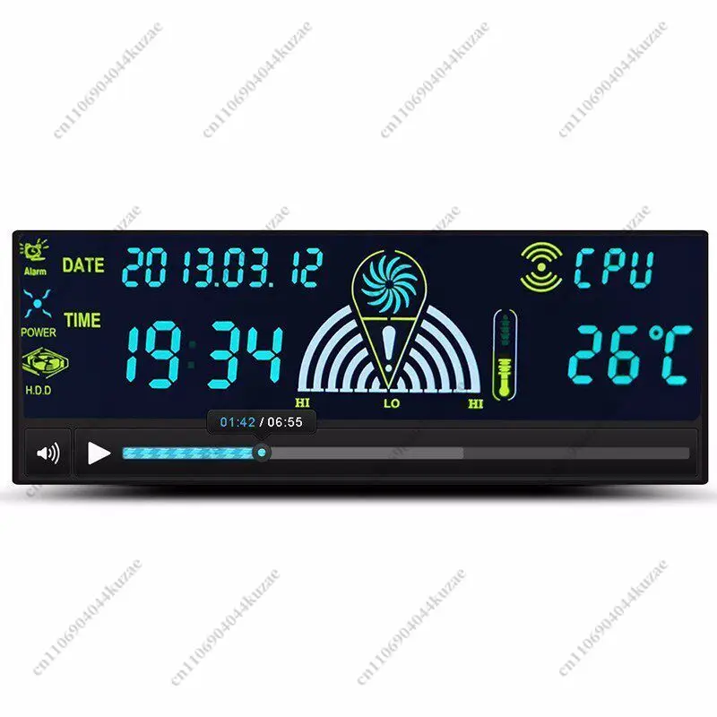 Optical Drive Bay Temperature Control Fan Speed Controller, Color Screen Front Panel Cooler for PC Case and CPU Heat Dissipation