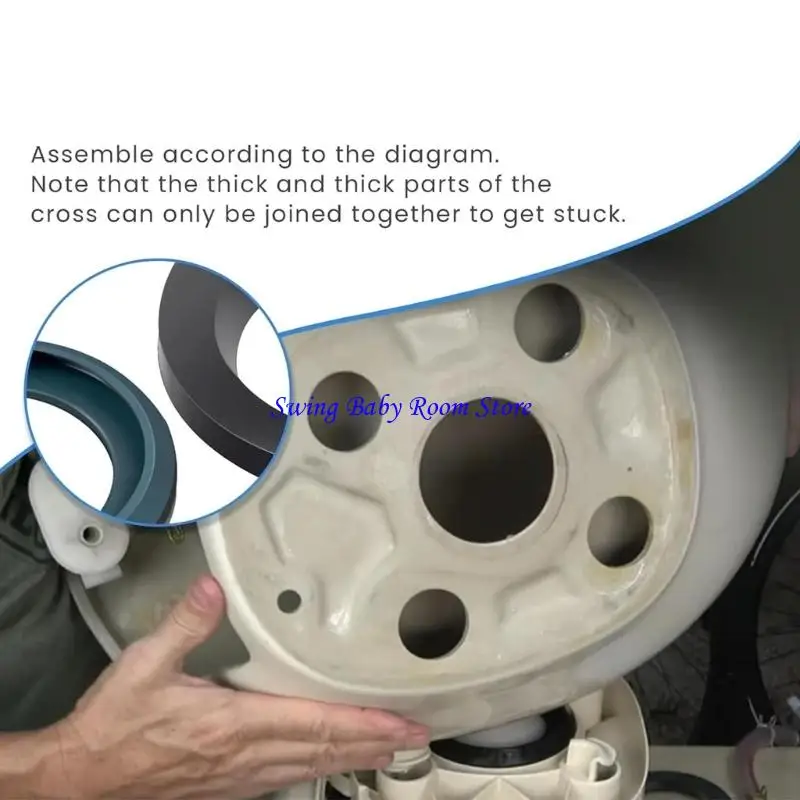 K1AD Toilet Internal Parts Service Set with Waste Ball Seals, Washer Pieces and Screws for Repair and Maintenance Use during