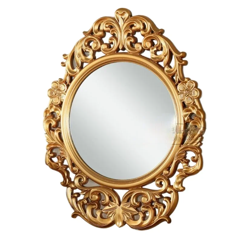 

Makeup Mirror European Style Decorative Mirror Hallway Fireplace Background Wall Hanging Bathroom Vanity Mirror Bedroom