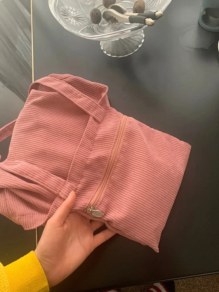 JIOMAY 2025 Damen Cord-Shopper-Tasche Stilvolle Tragetasche - Langlebige Casual Große Einkaufstasche mit Hoher Kapazität Perfekt für den Täglichen Gebrauch – Detail 32