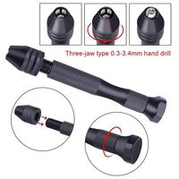 L21E 1 Set Manual Craft Mini Drill for Sharp HSS Micro Mini Twist Drill Bits Epoxy Steel Pin Vise Hand Drill with 10 Drill Bi