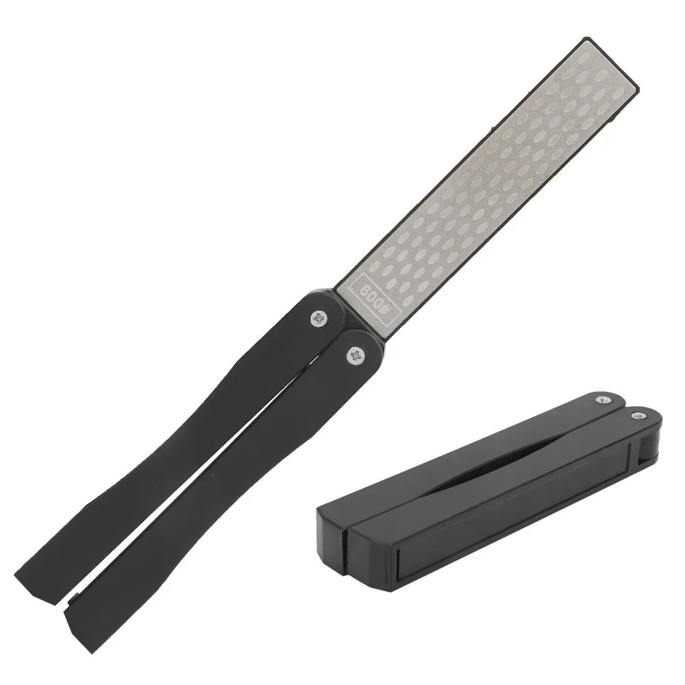 

Durable 400/600 Grit Whetstone Anti-Slip Handheld Knife Sharpening Stone Foldable Sharpening Stone Kitchen Use
