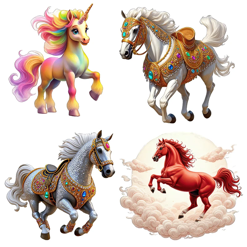 Three Ratels CFN71 Colorful art horse and animal wall stickers for home decoration, personalized car decals