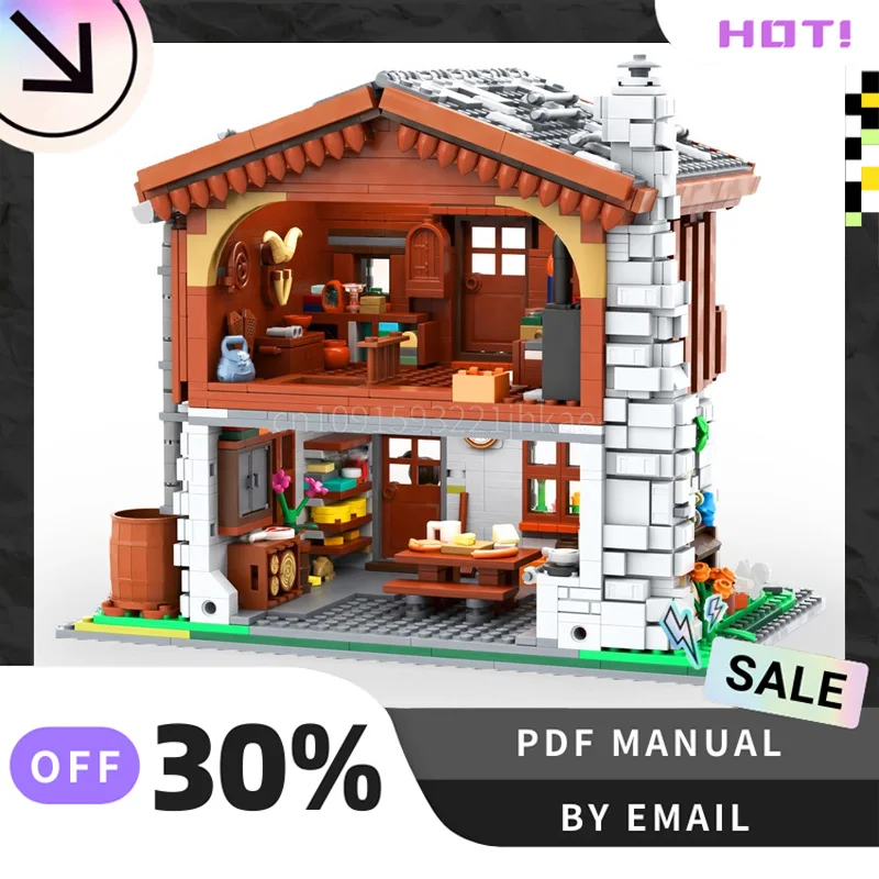 [2693PCS] Customized MOC Alpine Hut Creative Building Blocks Set STEM Educational Toys DIY Construction Model Kit Birthday Gifts