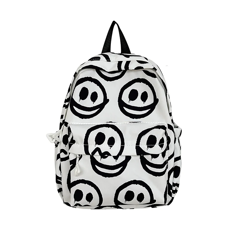 Cute Graffiti Backpacks For Girls Fresh Cloth School Bags For Little Girls 2024 New Fashion Small Leisure Or Travel Packages