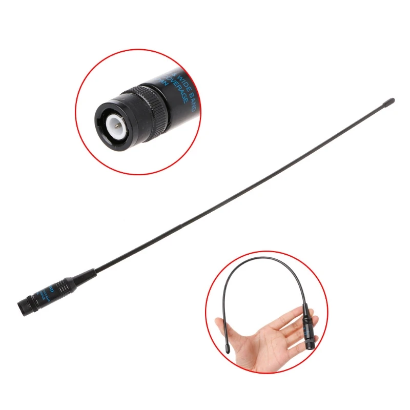 38 ซม./14.96in ความยาว RH-771 Dual Band VHF/UHF BNC Walkie Talkie เสาอากาศวิทยุมือถือสำหรับ Baofeng UV-5R