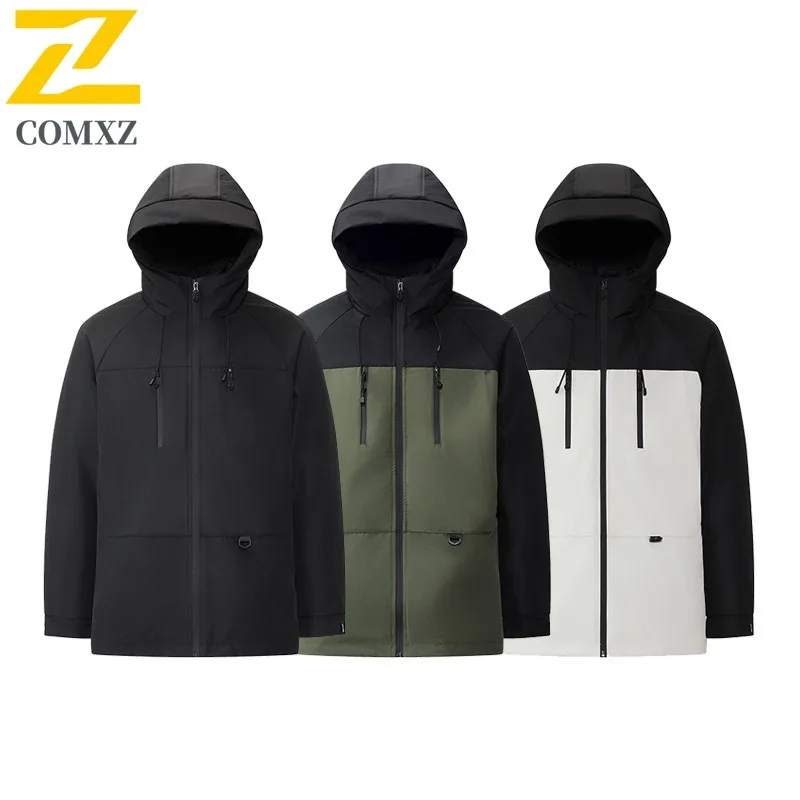 معطف باركر COMXZ دافئ اللون كتلة التزلج السفر يندبروف جودة عالية الشارع القطن مبطن سترة Coldproof الثلوج سترات منتفخة