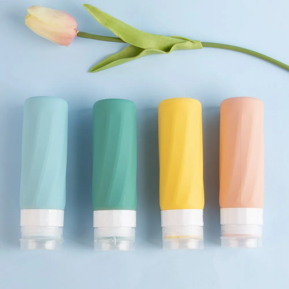 2 Stuks Lekvrije Siliconen Reisflessen Herbruikbare Draagbare Cosmetische Container Zachte Handige Squeeze Lotion Fles