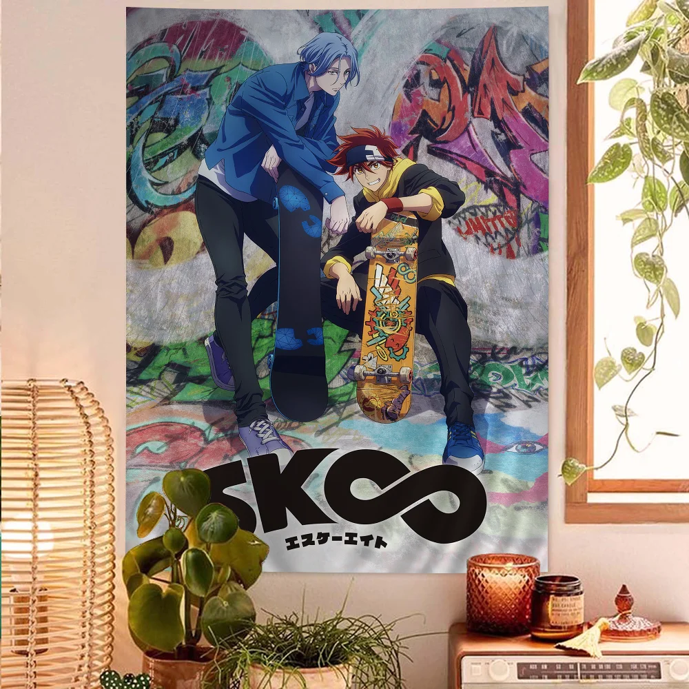 Japanese Teenager Cartoon SK8 the Infinity Skateboard Hanging Bohemian Tapestry Bohemian Wall Tapestries Mandala Wall Hanging