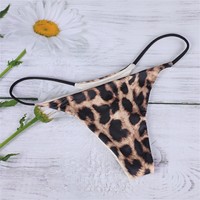 Leopard Print G-String Women's Low Waist Seamless Underwear Breathable Hot Sexy Panties Female Bikini T Back Briefs Thongs Women