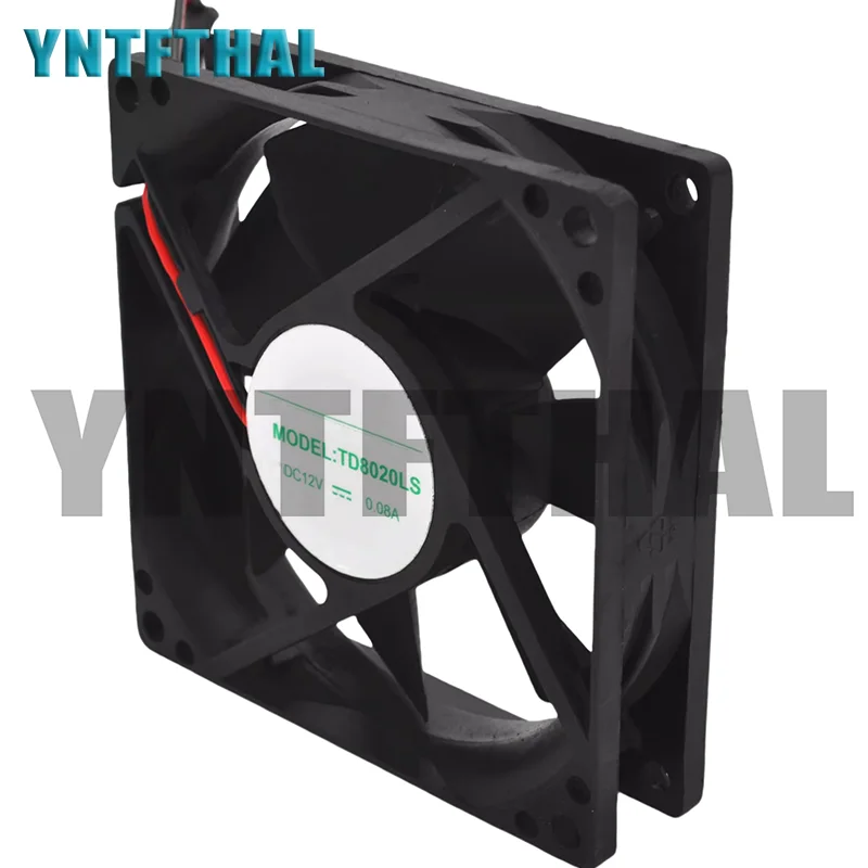 Ventilador de 2 pinos para td8020ls, 12v, 0.08a, 80x80x25mm, novo