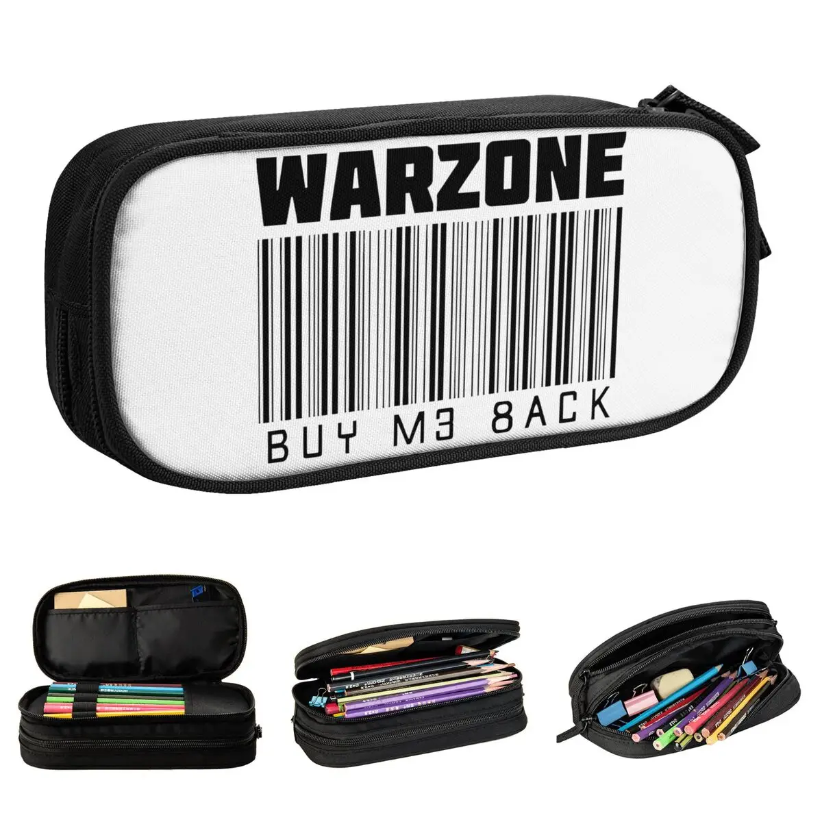 

Call Of Dutys Warzone Buy Me Back Pencil Case Game Pencil Pouch Pen Box for Student Large Storage Bag School Cosmetic Stationery