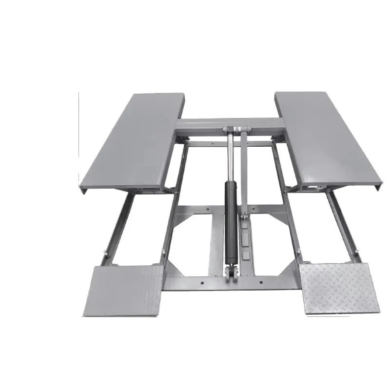 Low-lift mobile scissor car lifter hydraulic vehicle maintenance equipment with convenient scissor car lifter