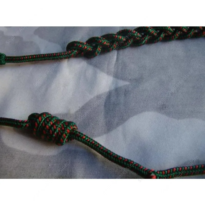 Vestido do corpo de fuzileiros navais dos EUA AIGUILLETTE VERDE VERMELHO TRENHADO CORDÃO DE Ombro Aguillette Aiglet Aglet Acessórios