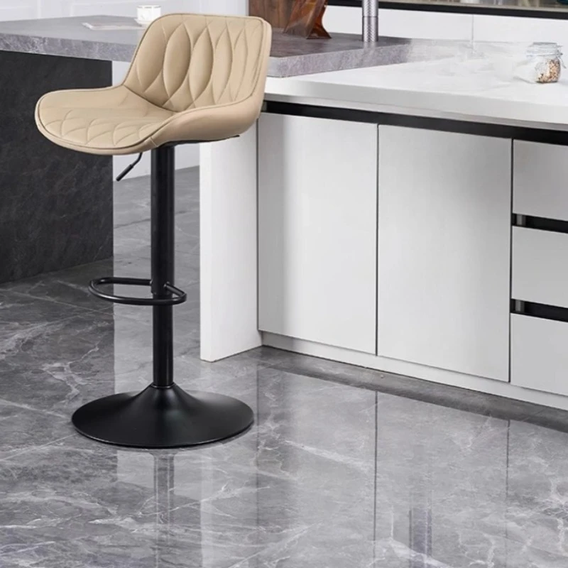 

Elegant Comfortable Bar Chair Glamor Traditional Interior Backrest Bar Chair Minimalist Retro Chaise De Bar Velour Furniture