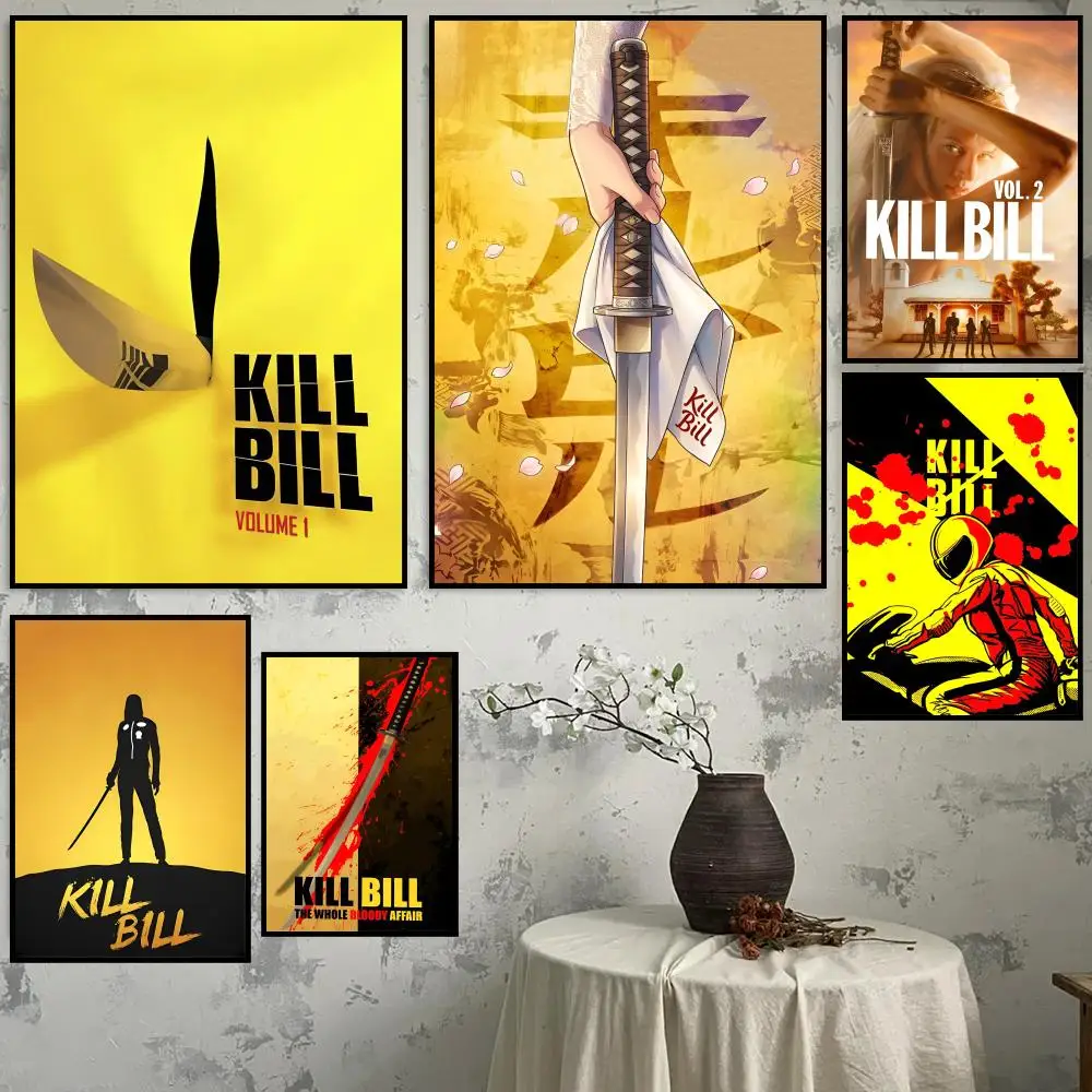 Kill B-Bill Movie Painting Calligraphy Canvas Poster Art for Bedroom Living Room Home Decor Decals Gift HD Wall Decoration