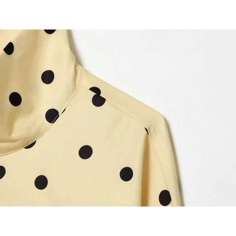 2026 Summer New Arrivals Women's Pleated Polka Dot Jacket Casual And Versatile Available In Various Colors