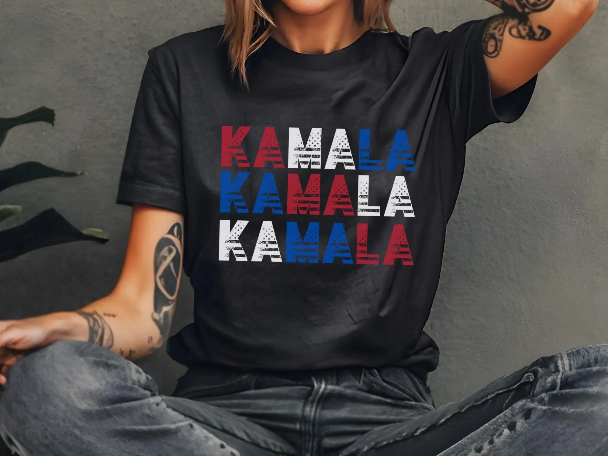 Kamala Harris 2024 T Shirt Presidential Election Madam President Vote Political 47Th Democrat Support Women'S Rights