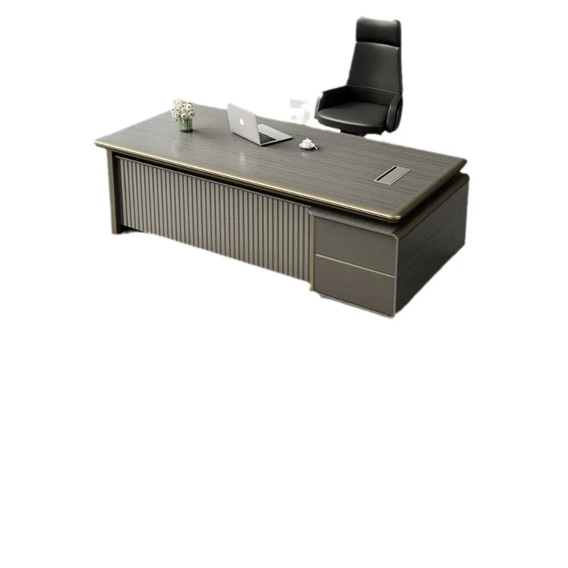 

Desk boss table simple modern president table office furniture Guangdong light luxury manager big class desk supervisor table