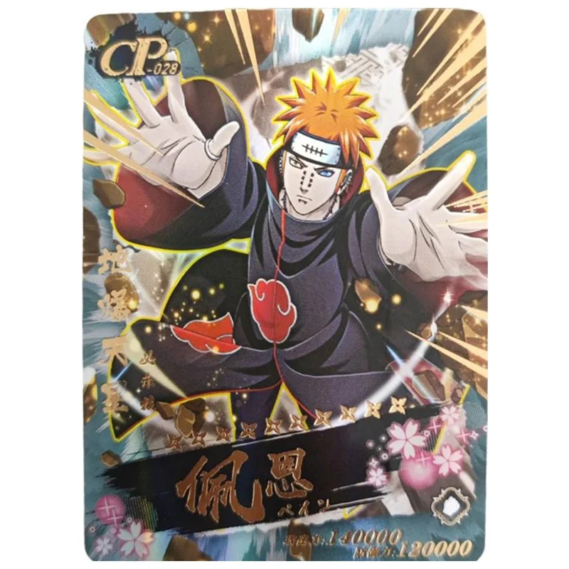 Anime NARUTO Rare CP Refraction Foil Uchiha Itachi Hoshigaki Kisame Konan Pain Toys for boys Collectible Cards Birthday Present