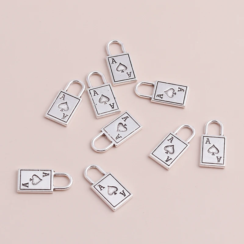 20pcs Vintage Three Leaf Pendants for DIY Bracelets