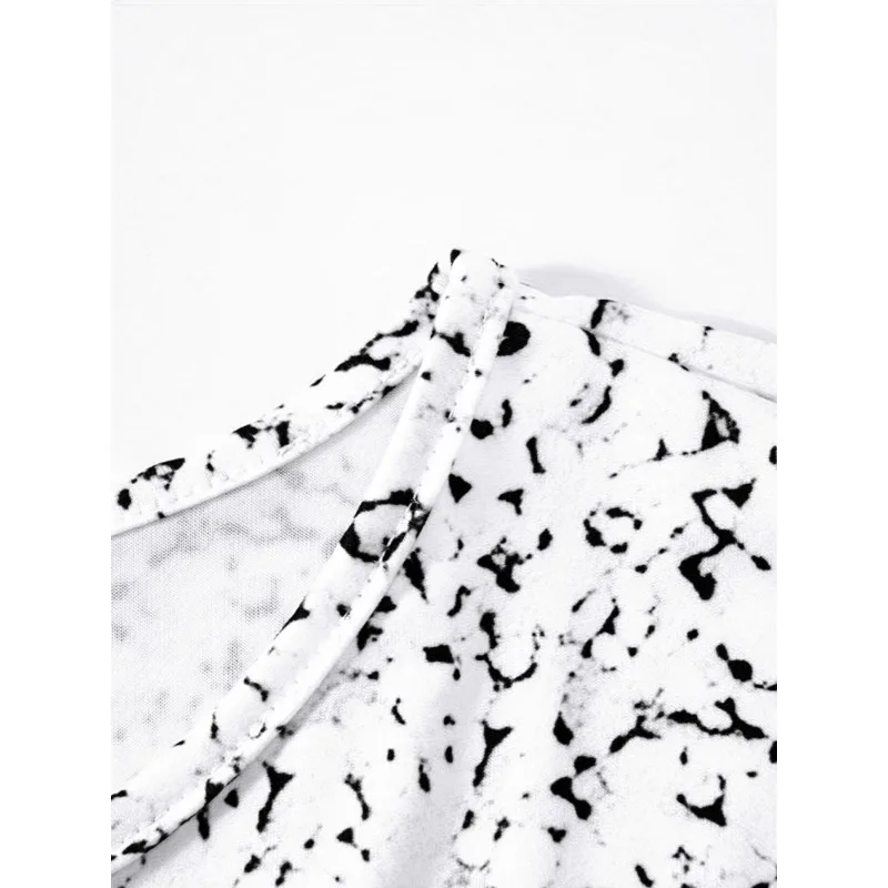 Frühling und Sommer Neuer Stil Modisches und elegantes langärmeliges bedrucktes Kleid Damen Lässiges Rundhalskleid