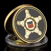 United States Secret Service Souvenir Coin Plated Gold Commemorative Coin Collectible Gift Collection Art Challenge Coin