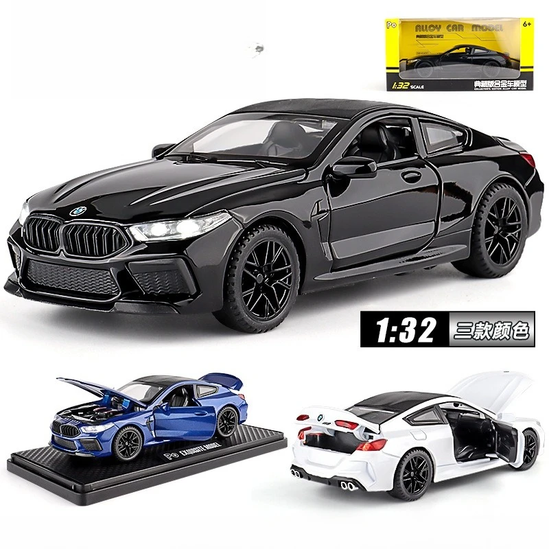 

Масштабная модель спортивного автомобиля 1:32 с двойными дверями, коллекционная, для прямых трансляций, в слепой коробке, из сплава, игрушка