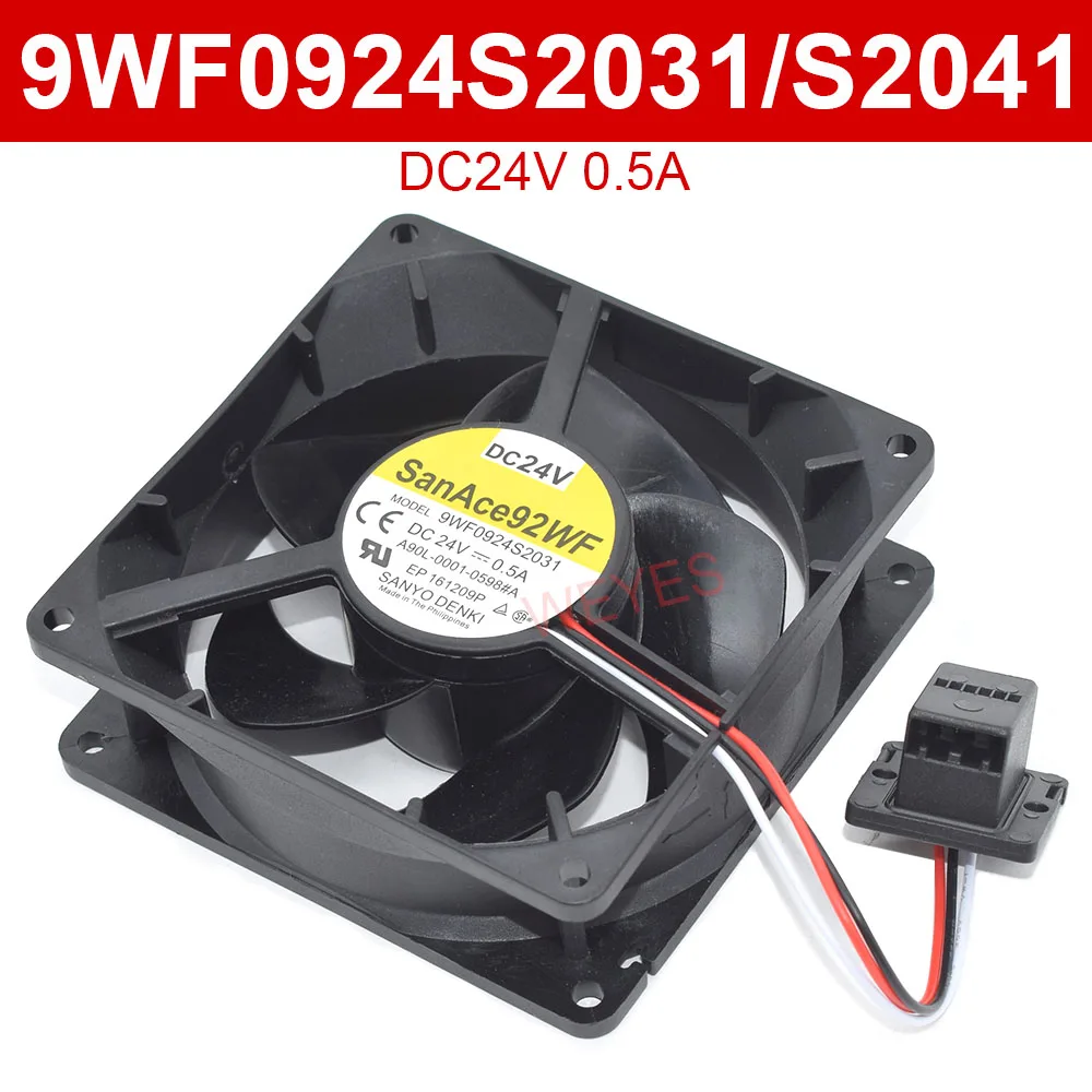 

9WF0924S2031 A90L-0001-0598#A New Cooling Fan For SanAce Square Cooler 92*92*32MM DC24V 0.5A 3Pins