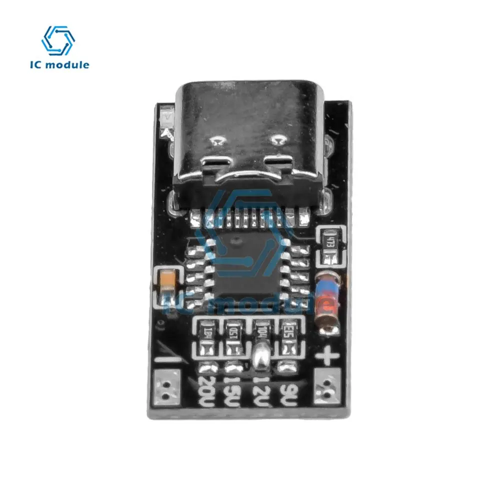 12V Type-C/USB-C PD Trigger Board Module PD/QC Decoy Board Fast Charge High Speed Charger Power Delivery Boost Module