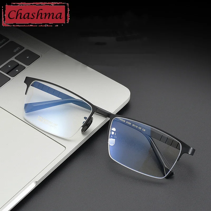 

Chashma Oversize Glasses Men 150mm Titanium Top Quality Eyeglasses Frame For Progressive Recipe lens Myopia Reading Spectacle