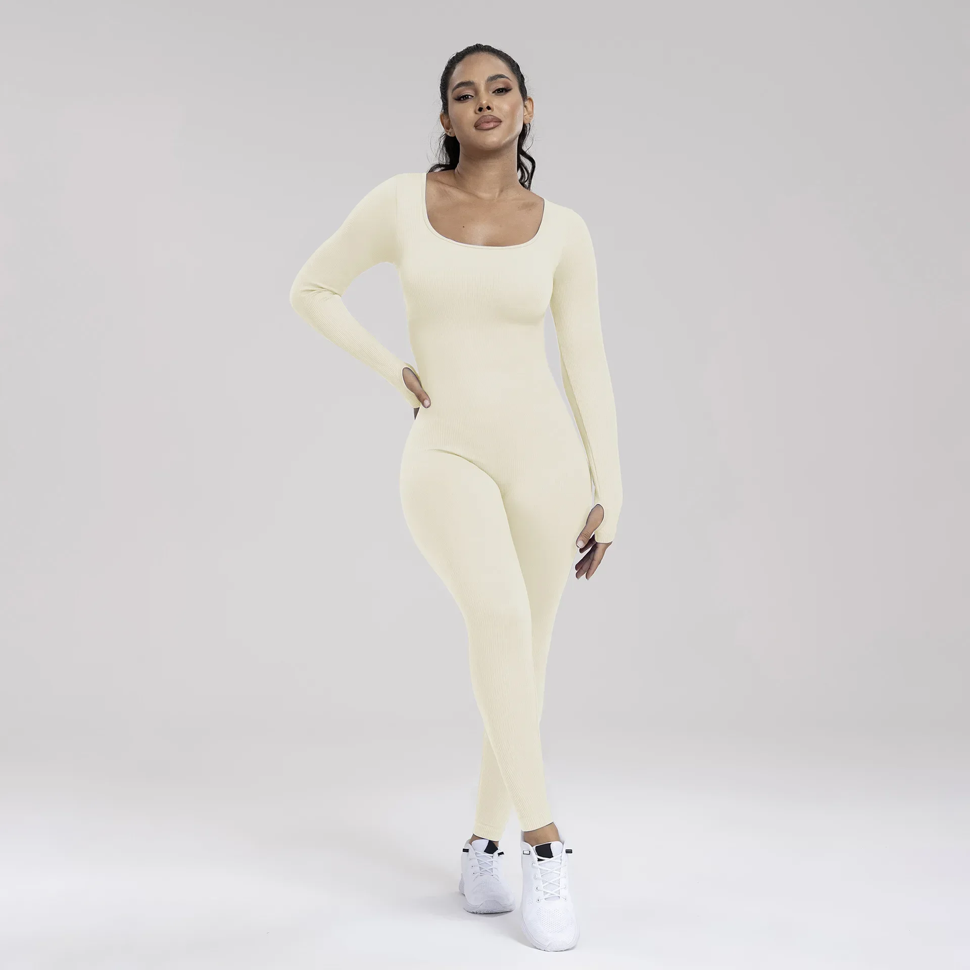 Women Sports Jumpsuits Workout Clothes Gym Yoga Sets Tracksuit Seamless Long Sleeve Sportswear Pilates Outfits Fitness leggings